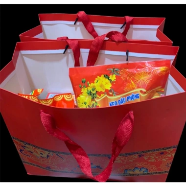 Mẫu rồng 5 chiếc - Quà tặng hộp giấy đỏ năm mới, giỏ quà đám cưới tài lộc, quà Tết sinh nhật 8.500 VND 3