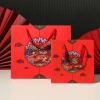 Mẫu rồng 5 chiếc - Quà tặng hộp giấy đỏ năm mới, giỏ quà đám cưới tài lộc, quà Tết sinh nhật 8.500 VND 10