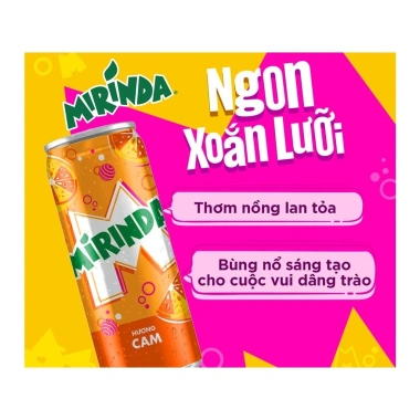 Mẫu Xuân Hộp Quà Tết Mirinda Cam 6 Lon 320ml - Đậm Đà, Thơm Ngon, Quà Tặng 80.996