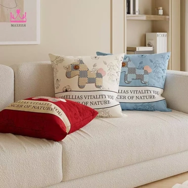 Maxrrh Ngựa Dễ Thương Sofa Phòng Khách - Vỏ Gối Tháo Rời, Giặt Được, Đệm Năm Ngựa, Giá 108.108 VND