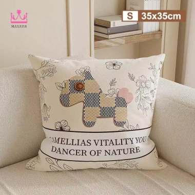 Maxrrh Ngựa Dễ Thương Sofa Phòng Khách - Vỏ Gối Tháo Rời, Giặt Được, Đệm Năm Ngựa, Giá 108.108 VND 10
