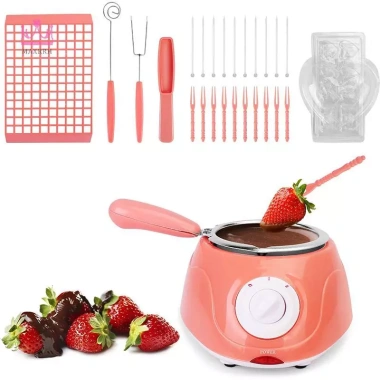 Maxrrh Nồi Sô Cô La Fondaue Điện 25W Dây 1.8m Đun Sô Cô La Nóng Chảy DIY Đơn Đôi