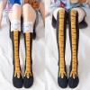 Maxrrh Tất Nữ Gà Chân Đầu Gối Dài Hoạt Hình Ngộ Nghĩnh Cotton 3D In - Đùi Cao, Giá chỉ 52.380₫ 3