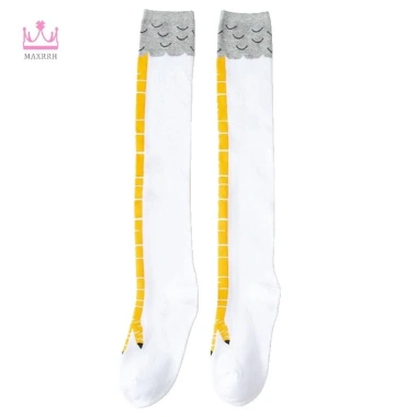 Maxrrh Tất Nữ Gà Chân Đầu Gối Dài Hoạt Hình Ngộ Nghĩnh Cotton 3D In - Đùi Cao, Giá chỉ 52.380₫ 8