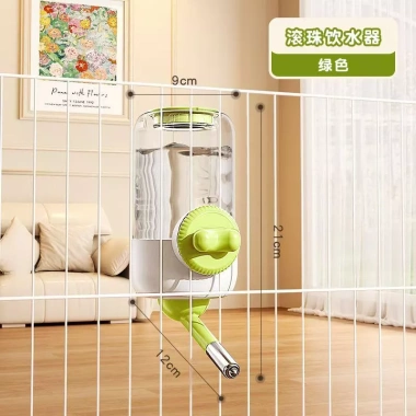 Máy ăn nước tự động không ướt, rải bi lăn cho mèo Corgi và thỏ - treo lồng, tháo rời 10