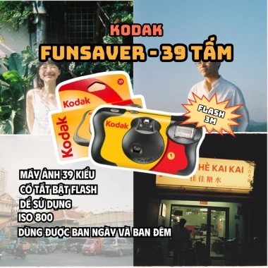 Máy ảnh film Kodak Funsaver dùng một lần Power Flash chụp dưới nước - 678.000₫