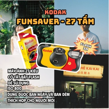 Máy ảnh film Kodak Funsaver dùng một lần Power Flash chụp dưới nước - 678.000₫ 10 Máy ảnh film Kodak Funsaver dùng một lần Power Flash chụp dưới nước - 678.000₫ 10