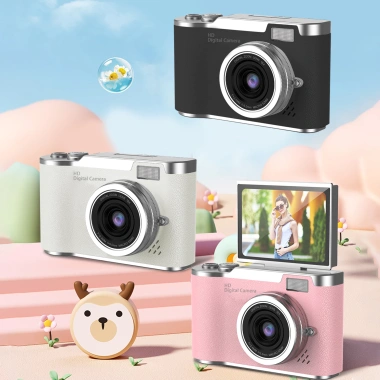Máy ảnh học sinh màn hình gập CCD 1.080P, 1 chiếc, trò chơi và bộ lọc tích hợp, giá ưu đãi