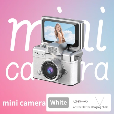 Máy ảnh kỹ thuật số 2.025 CCD Châu Âu Mỹ bán chạy, màn hình lật selfie, vlog mini, phù hợp học sinh - Giá chỉ 688.114 VND 10