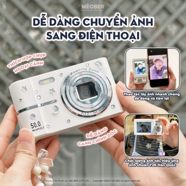 Máy ảnh kỹ thuật số Booi.e Retro Y2K 50MP: Siêu gọn, giá ưu đãi 859.000₫