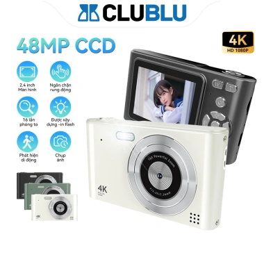 Máy ảnh kỹ thuật số H15CCD Mini 4K siêu mỏng, nhỏ gọn cho học sinh - Chính hãng 540.000₫