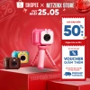 Máy ảnh kỹ thuật số mini ADM-01 720P 48MP camera trước sau + tripod cho bé cute - giá 559.000₫