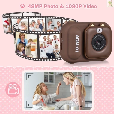 Máy ảnh kỹ thuật số mini ADM-01 720P 48MP camera trước sau + tripod cho bé cute - giá 559.000₫ 7