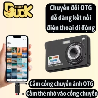 Máy ảnh kỹ thuật số mini vintage v2 48MP - Siêu mỏng, nhỏ gọn, tặng thẻ nhớ, 749.999₫ 3 Máy ảnh kỹ thuật số mini vintage v2 48MP - Siêu mỏng, nhỏ gọn, tặng thẻ nhớ, 749.999₫ 3