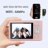 Máy ảnh kỹ thuật số Retro CCD 64MP 4K - Du lịch vintage nhỏ gọn, WiFi, filter sáng tạo, giảm giá 20%