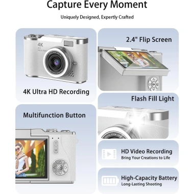 Máy ảnh kỹ thuật số YMX 007 màn hình lật 180° CCD cho trẻ em - Đọc thẻ SD/32GB, giá ưu đãi 567.600₫ 2