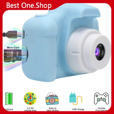 Máy ảnh mini HD cho trẻ em CLUBLU – Camera kỹ thuật số hoạt hình, tặng thẻ nhớ, thiết kế dễ thương, phù hợp bé 3 tuổi