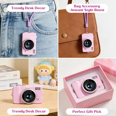 Máy ảnh mini Thumb Cam LED, quay video HD, phù hợp Vlog TikTok, giá 382.800đ