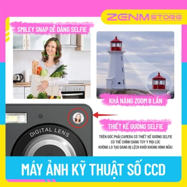 Máy Ảnh Mini V2 48MP - Quay 1.080p, Siêu Nhẹ 198g, Tặng Thẻ 8/16GB, Giá 187.600
