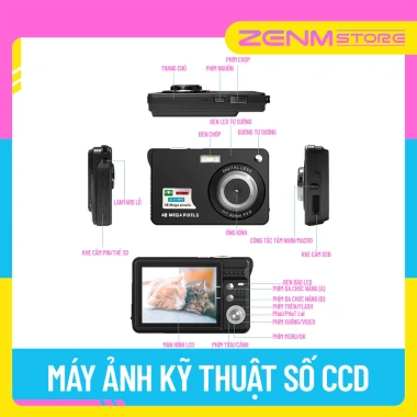 Máy Ảnh Mini V2 48MP - Quay 1.080p, Siêu Nhẹ 198g, Tặng Thẻ 8/16GB, Giá 187.600
