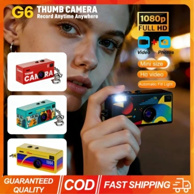 Máy ảnh móc khóa Mini G6 0.96 inch 1.080P 130° LCD TFT - Ống kính góc rộng, Flash, thẻ nhớ, học sinh