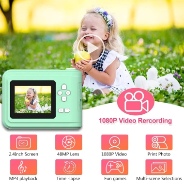 Máy ảnh S7 màn hình IPS 2,4 inch - In nhiệt tức thì, video, quà tặng trẻ em 218.900₫