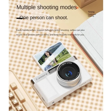 Máy ảnh SHIGONG 1.080P – 8x Zoom, chống rung, màn hình lật 180°, flash, di động 9