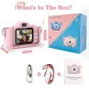Máy ảnh trẻ em camera kép Full HD 1.080 selfie, quay video - 2 màu xanh hồng, giá 172k 3