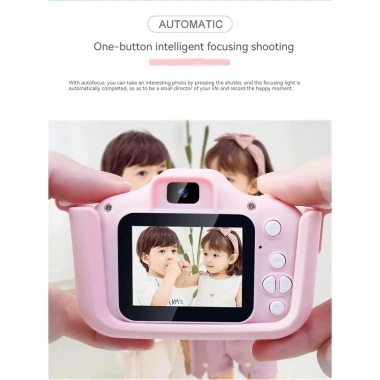 Máy ảnh trẻ em camera kép Full HD 1.080 Selfie và Quay video, 2 màu xanh hồng, giá chỉ 172.000 VND