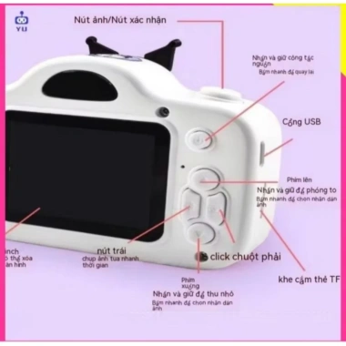 Máy ảnh trẻ em đa chức năng, quay video, nghe nhạc, chơi game - tặng thẻ nhớ 16G, giá chỉ 320.000đ 8