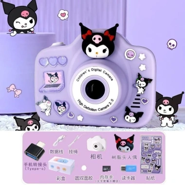 Máy ảnh trẻ em Kuromi chụp và in ngay, quà sinh nhật học sinh, đồ chơi du lịch HD 10