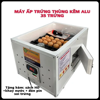 Máy Ấp Trứng 35 Trứng - Xốp, ALu Viền Nhôm, Cacbon, Ấp Gà Vịt Ngan Ngỗng - 730.000₫