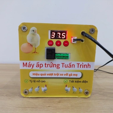 Máy ấp trứng cacbon lắp sẵn thùng xốp cho gà, vịt, ngan, ngỗng, chim trĩ, chim cút - Giá 350.000 VND