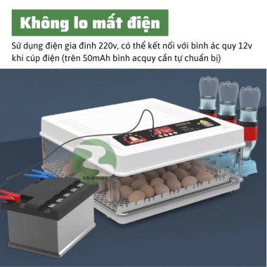Máy ấp trứng gà mini tự động Dương Ninh thế hệ mới 220/12V A1.234 – Thông minh, hiện đại, giá ưu đãi 1,267,200₫