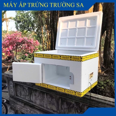 Máy ấp trứng hộ gia đình thùng xốp + đảo tự động 60 trứng - Giá 899.000, khuyến mãi