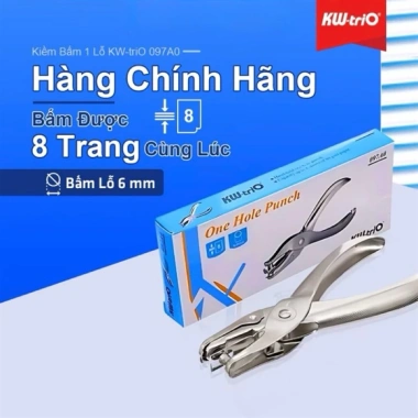 Máy bấm lỗ TriO One Hole Punch 097A0 - Kìm bấm 1 lỗ tròn 6mm, giá ưu đãi 56.000₫