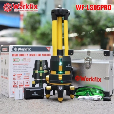 Máy Bắn Cos WORKFIX WF-LS05PRO Cân Bằng Laser 5 Tia Xanh Bluetooth, Điều Khiển Từ Xa, Giá 1.479.000 VND