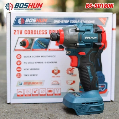 Máy Bắn vít Boshun BS-SD180N 180Nm 3 tốc độ - Không chổi than, chân, 479k