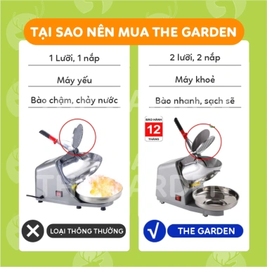 Máy Bào Đá GREENMIX GM-50 2 Lưỡi 2 Nắp 500W, Xay Đá Tuyết Siêu Mịn, Bảo Hành 12 Tháng - 619.000₫