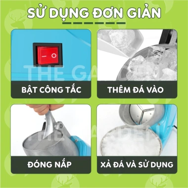 Máy Bào Đá GREENMIX GM-50 2 Lưỡi 2 Nắp 500W, Xay Đá Tuyết Siêu Mịn, Bảo Hành 12 Tháng - 619.000₫