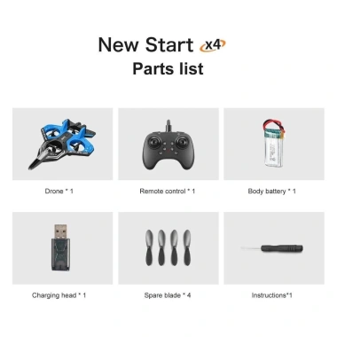 Máy bay chiến đấu tạo bọt RC 2.4G 4 động cơ, cảm biến trọng lực, bọt EPP bền bỉ - MAOYE66SY