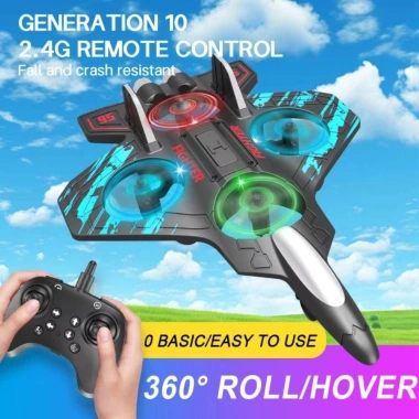 Máy bay chiến đấu tạo bọt RC 2.4G, đồ chơi EPP, đèn LED, tương tác cha mẹ con, 236.280 VND