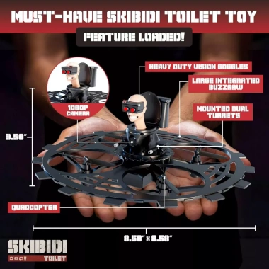 Máy bay không người lái Force1 Skibidi Toilet RC - Điều khiển từ xa, giảm giá 1.399.000₫