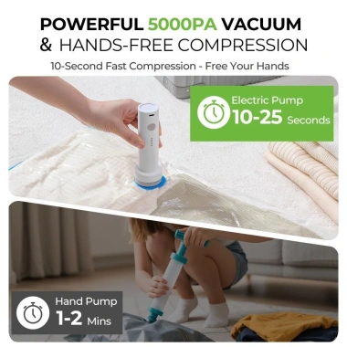 Máy bơm chân không điện SUSANSU Mini cầm tay, ồn thấp, túi nén nhẹ, sạc lại du lịch 9 Máy bơm chân không điện SUSANSU Mini cầm tay, ồn thấp, túi nén nhẹ, sạc lại du lịch 9