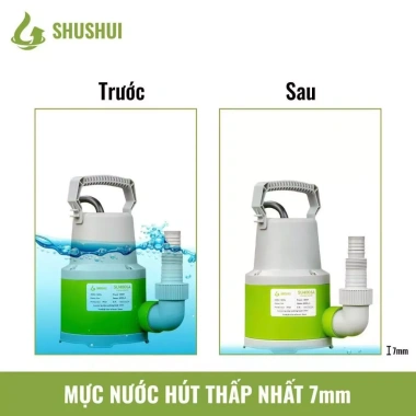 Máy bơm chìm điện SHUSHUI 400W 220V 8m3/h cốt Inox có/phao, Giá 900.000, hút nước thải bể cá 4