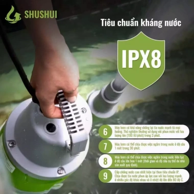 Máy bơm chìm điện SHUSHUI 400W 220V 8m3/h cốt Inox có/phao, Giá 900.000, hút nước thải bể cá 6