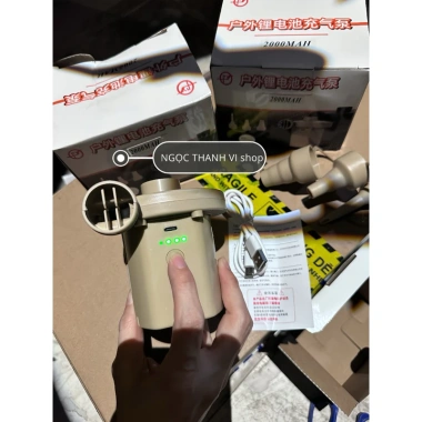 Máy Bơm Phao 2 Chiều Dùng Pin 2.000mAh Type‑C Không Dây – Cao Cấp, Bơi, Giường, Nệm, Đệm Hơi Ô Tô, Giá 450.000₫