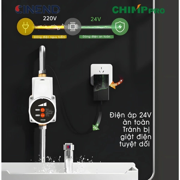 Hình ảnh sản phẩm Máy Bơm Tăng Áp Biến Tần CINEND DC15-18/20/30 Chính Hãng - Êm Ái Nhỏ Gọn Dễ Lắp Đặt Ưu Đãi 780.000₫