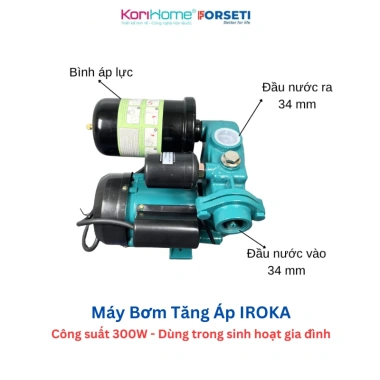 Máy Bơm Tăng Áp IROKA IGP130 300W Tự Động Đóng Ngắt, Áp Lực Mạnh, Đẩy Cao 4