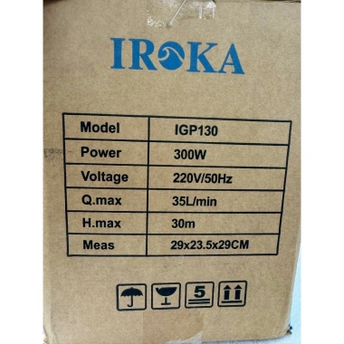 Máy Bơm Tăng Áp IROKA IGP130 - Áp Lực Mạnh, Hút Sâu Đẩy Cao, Bảo Hành 12 Tháng 8